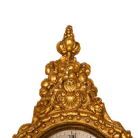 Fine Antique 19th Century French Rococo Gilded 8 Day Clock Sevres Porcelain, circa 1830