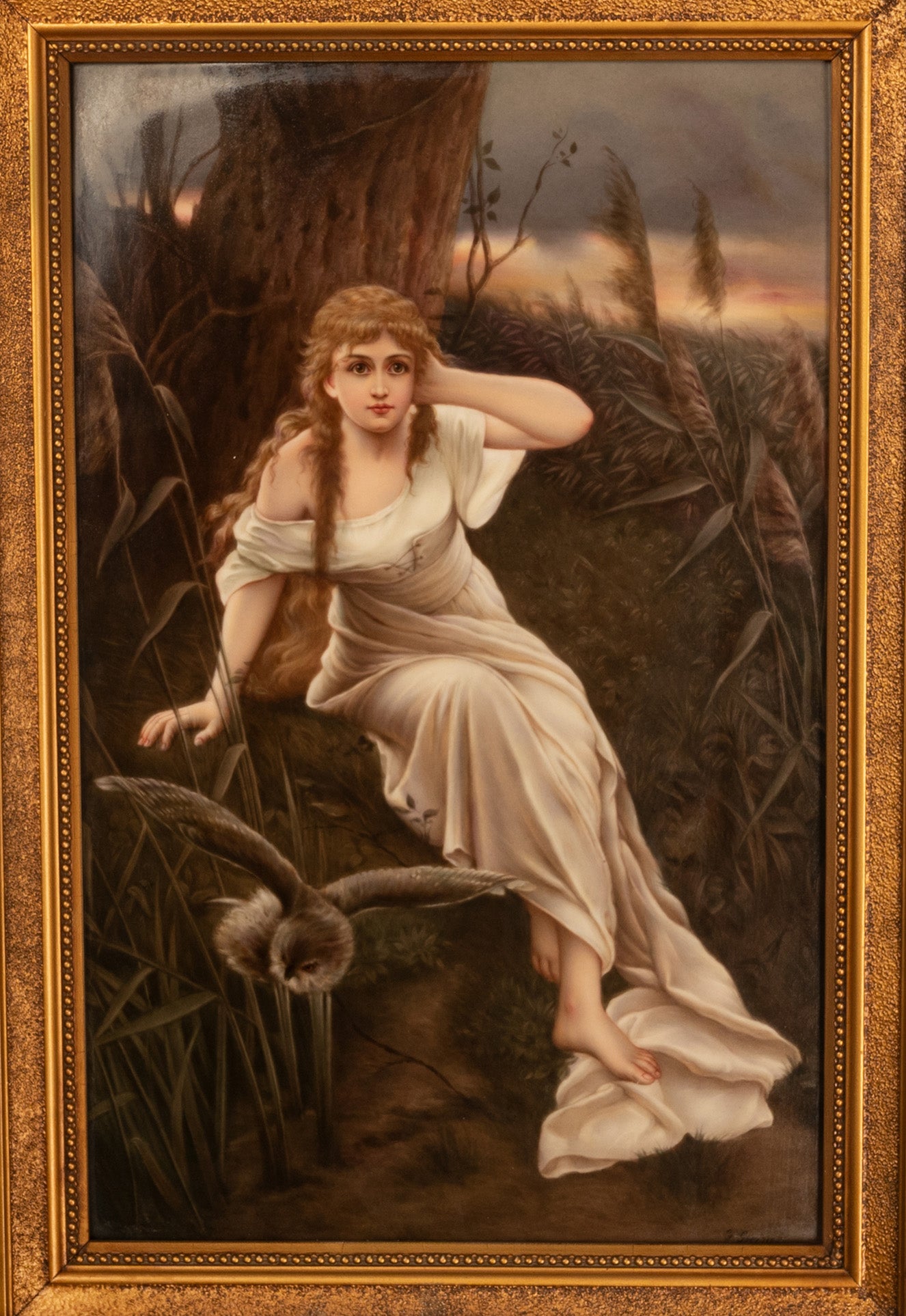 Large Antique Berlin KPM Porcelain Plaque 