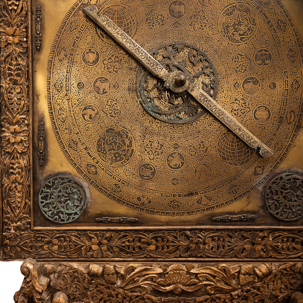Monumental Antique Islamic Ottoman Safavid Astrological Astrolabe on Stand 1720