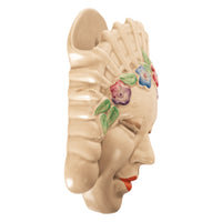 Antique Art Deco "Bizarre" Pottery Wall Mask Vase Clarice Cliff "Marlene" 1936