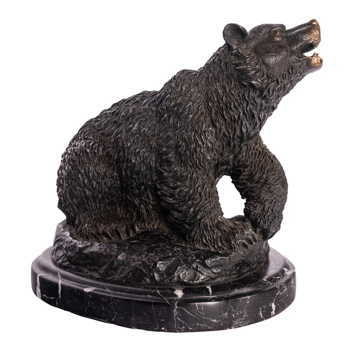 Antique 19th Century French Bonze Animalier Brown Bear Statue Sculpture Paris by Antoine-Louis Barye circa 1870