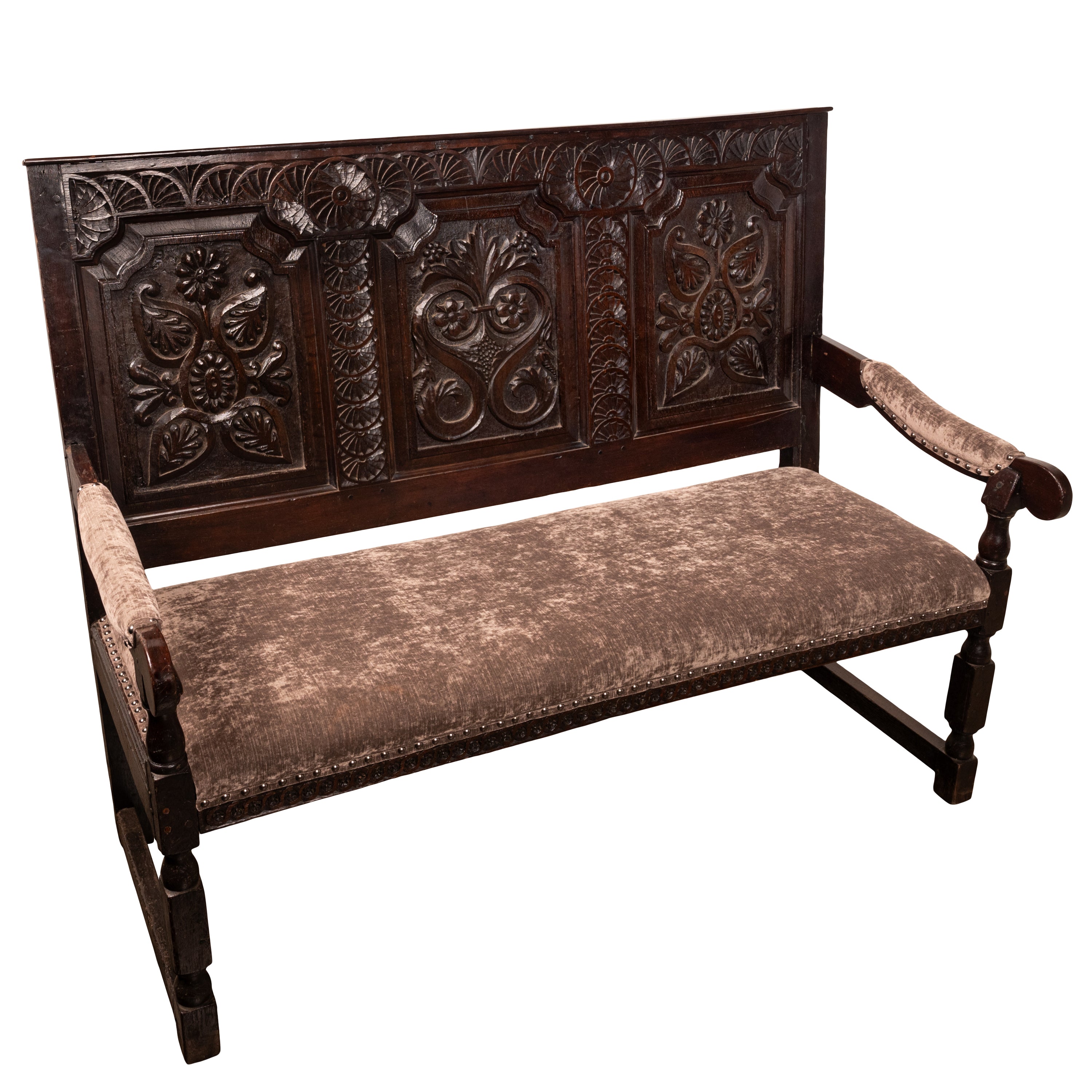 19世紀Carved Rosewood Settle Bench 19世紀Carved Rosewood Settle Bench 19世紀Carved Rosewood Settle
