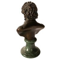 Antique French Cast Bronze Marble Sculpture Ludwig van Beethoven Bust 1890