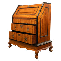 Antique 18th Century VOC Dutch Colonial Padouk Ebony Secretary Desk Bureau 1730