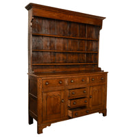 Antique 18th Century Georgian Oak Inlaid Welsh Dresser Plate Rack Sideboard 1780