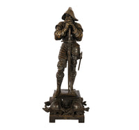 Antique Pair of French Neo-Renaissance Bronze Soldier Statues Sculptures by Jean-Francois-Theodore Gechter 1840