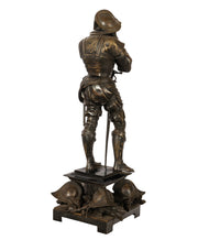 Antique Pair of French Neo-Renaissance Bronze Soldier Statues Sculptures by Jean-Francois-Theodore Gechter 1840