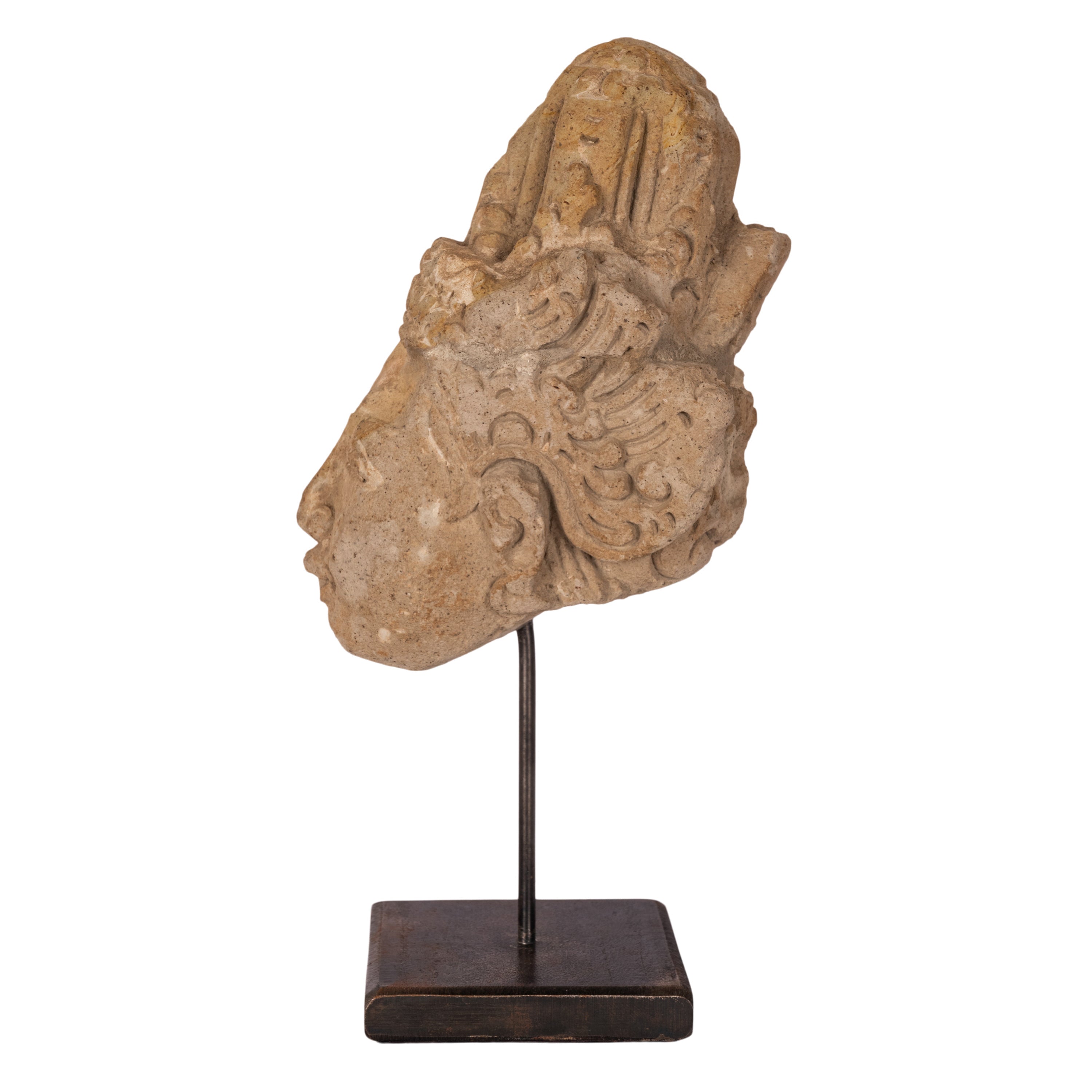 Ancient Gandharan Carved Stucco Greco Buddhist Bodhisattva