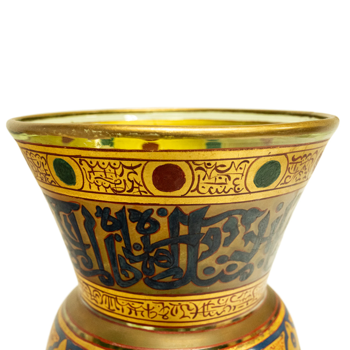 Antique French Islamic Glass Enamel Gilt Mamluk Revival Mosque Lamp Brocard 1880