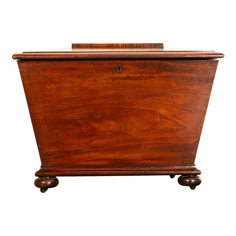 Antique Georgian Regency Mahogany Sarcophagus Shaped Wine Cellarette Cooler 1810