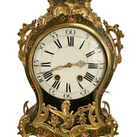Antique 18th Century French Louis XV Painted & Ormolu Vernis Martin Cartel Clock 1750