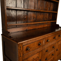 Antique 18th Century Georgian Oak Inlaid Welsh Dresser Plate Rack Sideboard 1780