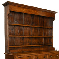 Antique 18th Century Georgian Oak Inlaid Welsh Dresser Plate Rack Sideboard 1780