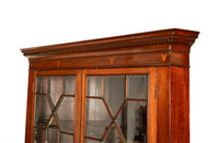 Antique 18th Century Georgian Inlaid Mahogany Freestanding Corner Cabinet 1790