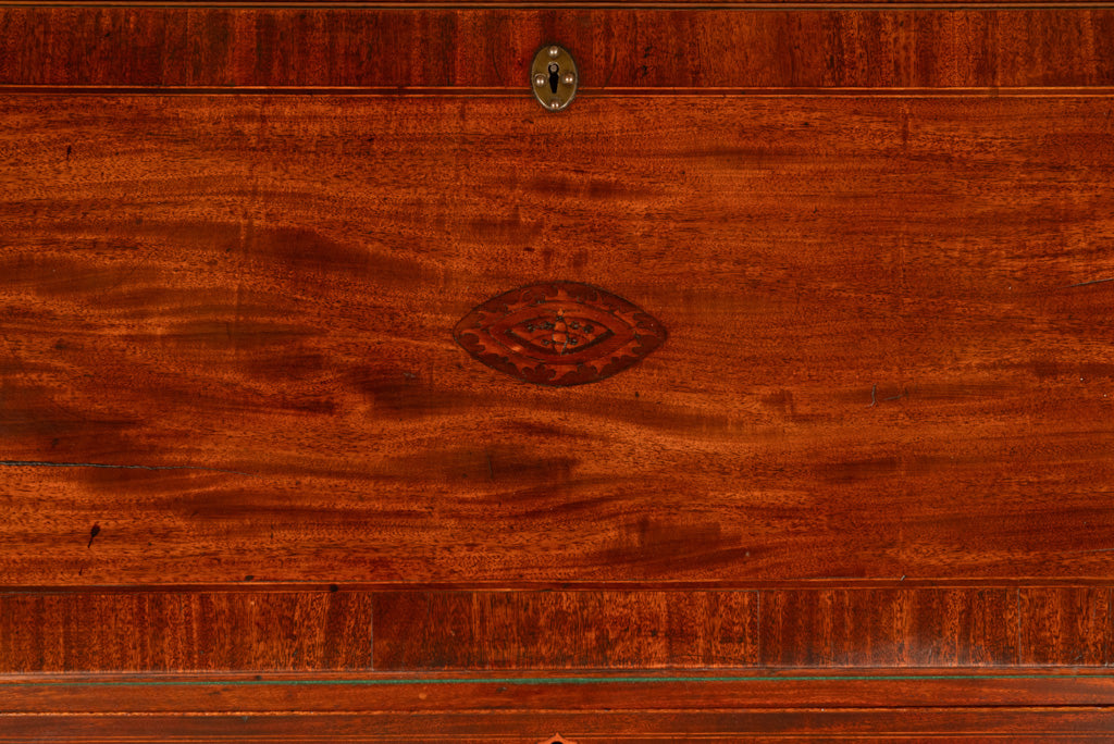 Fine Antique Georgian Mahogany Sheraton Inlaid Secretary Desk Bureau Chest 1780