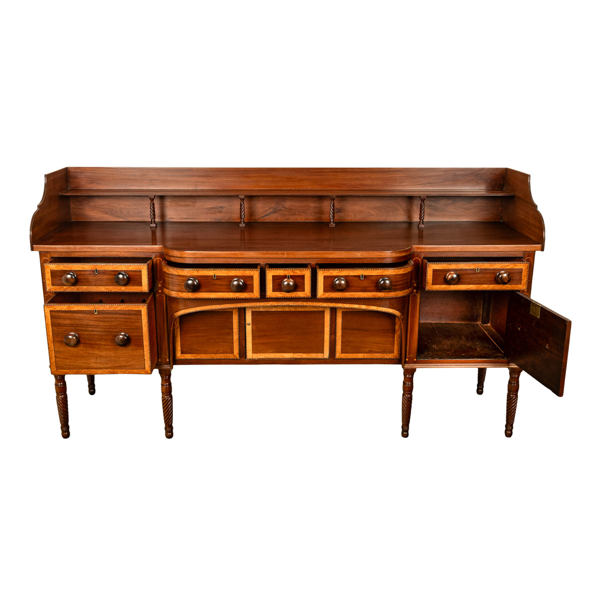 Antique Georgian Irish Inlaid Cuban Mahogany Country House Sideboard Donegal Circa 1800