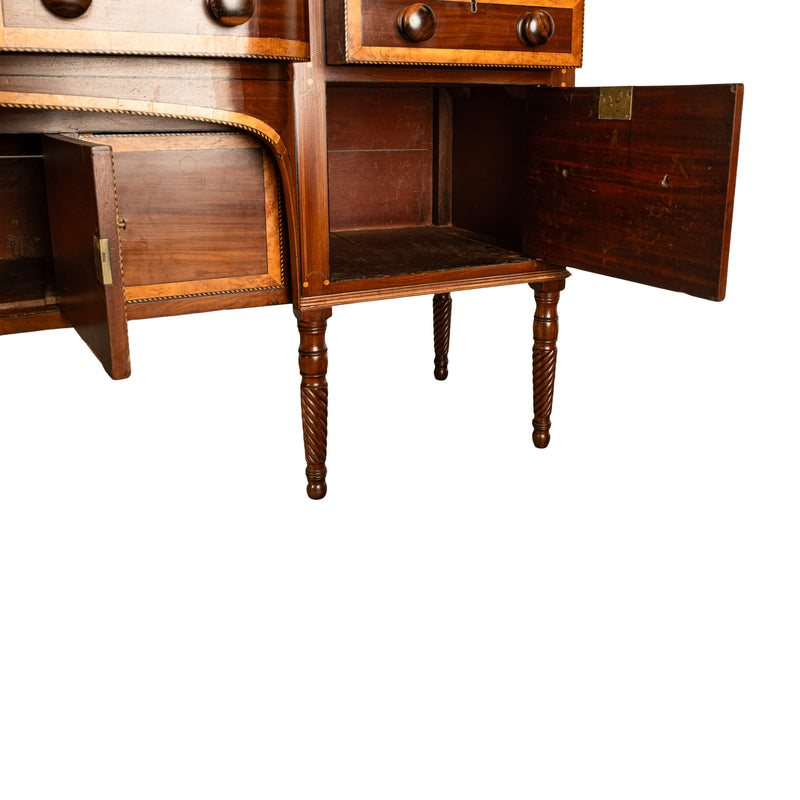 Antique Georgian Irish Inlaid Cuban Mahogany Country House Sideboard Donegal Circa 1800