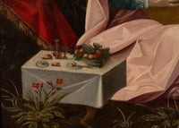16th Century German Renaissance Allegorical Oil Painting Sexual Health Syphilis by Christoph Schwarz, Circa 1580