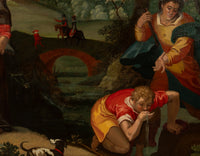 16th Century German Renaissance Allegorical Oil Painting Sexual Health Syphilis by Christoph Schwarz, Circa 1580