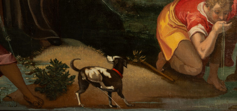 16th Century German Renaissance Allegorical Oil Painting Sexual Health Syphilis by Christoph Schwarz, Circa 1580