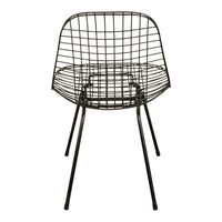 Set of Four Mid Century Modern Eames DKX Black Powder-Coated Wire Chairs, 1954