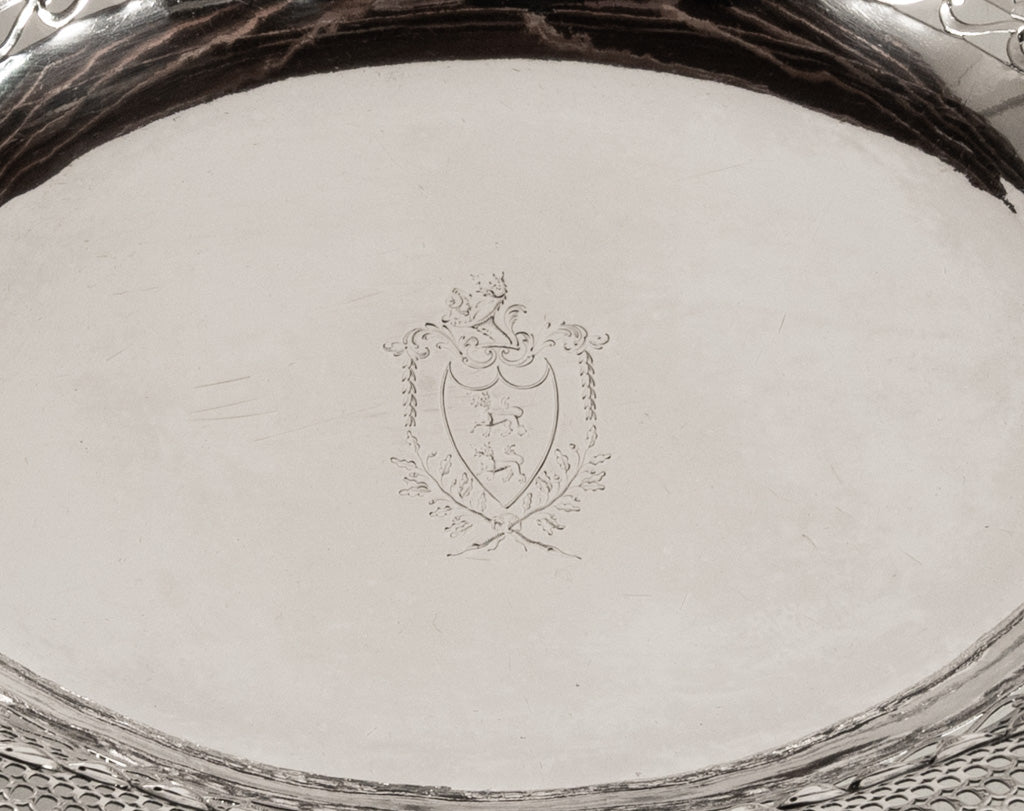 Antique Georgian Sterling Silver Pierced Basket by Richard Morton Sheffield 1778