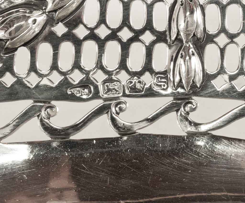 Antique Georgian Sterling Silver Pierced Basket by Richard Morton Sheffield 1778