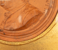 Antique 18th Century Political Terracotta Portrait Medallion Benjamin Franklin Jean Baptiste Nini 1777