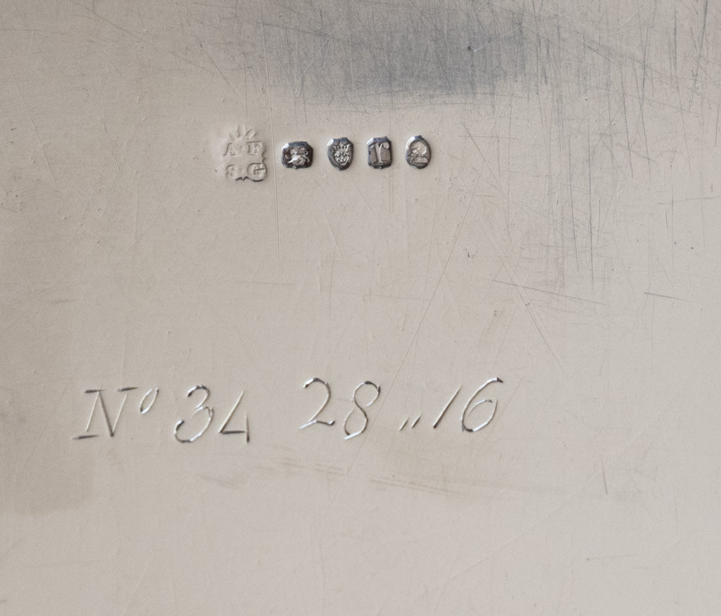 Set Four Georgian Sterling Silver Entree Dishes by Fogelberg & Gilbert London Royal Family 1792