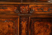 Antique French Provincial Normandy Carved Walnut Dresser Buffet Vaissilier 1790