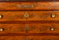 Antique French Empire Mahogany Marble Top Ormolu Commode Chest of Drawers 1810