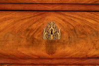 Antique French Empire Mahogany Marble Top Ormolu Commode Chest of Drawers 1810