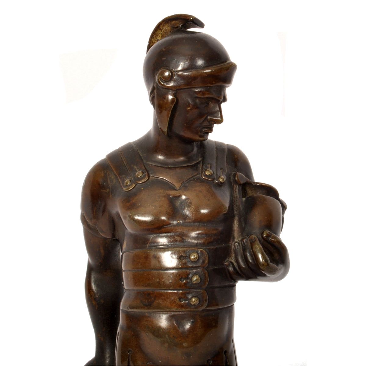 Antique Bronze Grand Tour Roman Centurion Gladiator Statue Sculpture Italy 1820