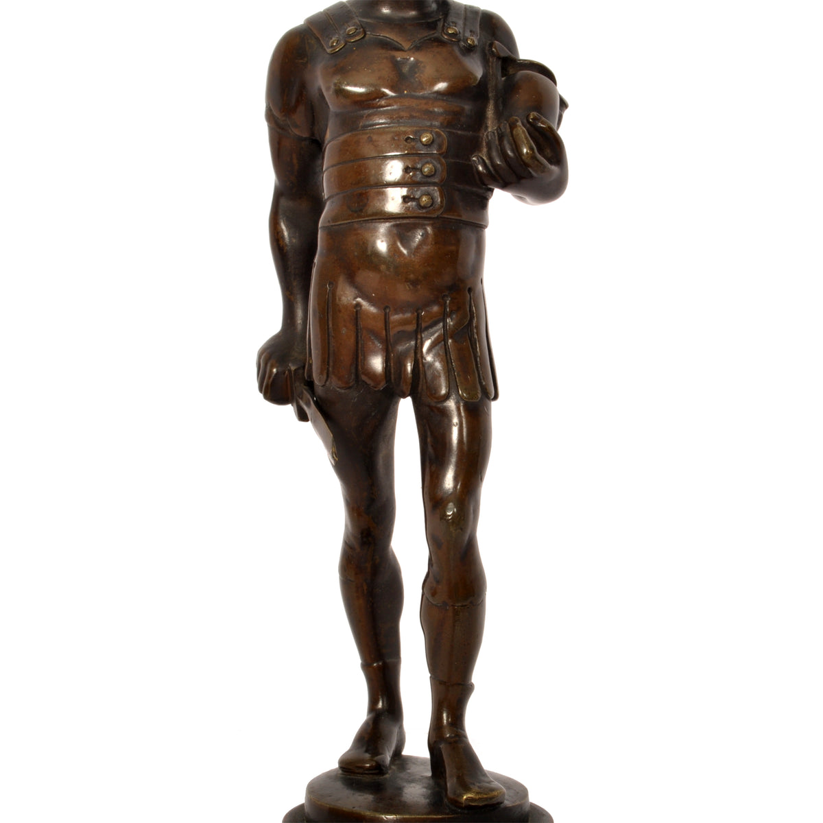 Antique Bronze Grand Tour Roman Centurion Gladiator Statue Sculpture Italy 1820