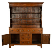 Antique 18th Century Georgian Oak Inlaid Welsh Dresser Plate Rack Sideboard 1780