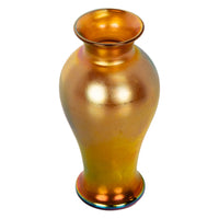 Antique American Art Nouveau Steuben Gold Aurene Glass Vase Signed New York 1910