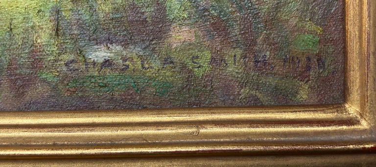 American Impressionist Oil on Canvas Painting "California Highlands" Los Angeles by Charles Smith, 1930