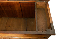 Antique 18th C Georgian Oak Mahogany Hinged Top Mule Chest Coffer Sideboard 1770