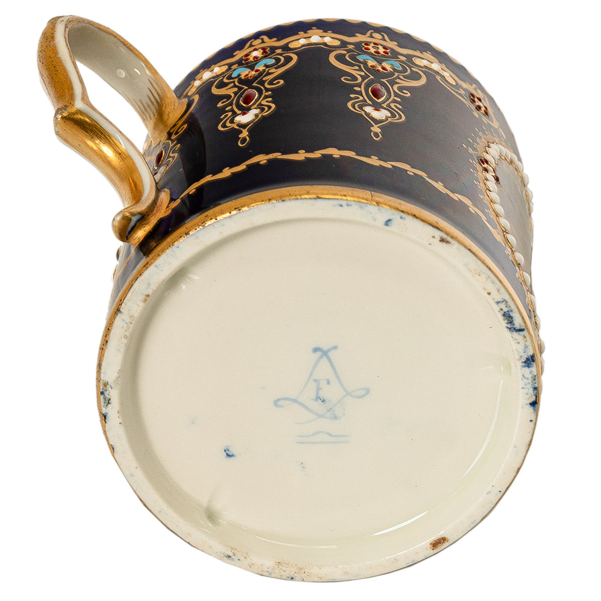 Antique 18th Century French Louis XV Sevres Porcelain Cup Saucer