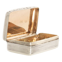 Fine Antique Sterling Silver Gilt Georgian Snuff Box by Thomas Evans London 1783