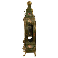 Antique 18th Century French Louis XV Painted & Ormolu Vernis Martin Cartel Clock 1750