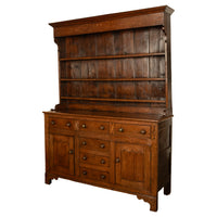 Antique 18th Century Georgian Oak Inlaid Welsh Dresser Plate Rack Sideboard 1780