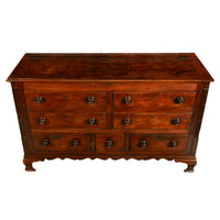 Antique 18th Century English Georgian Mahogany Hinged Top Mule Chest Coffer 1780