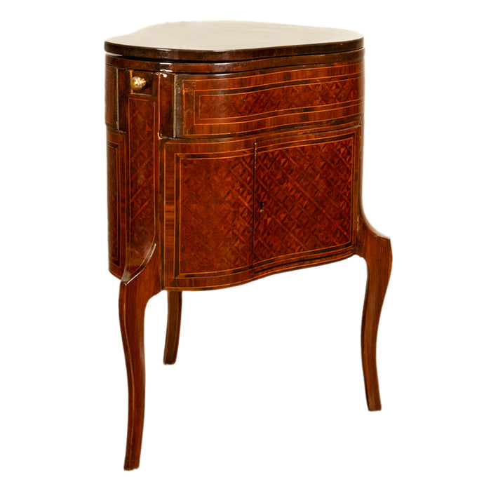 Antique French LouisXV Mechanical Tulipwood Dressing Table de Toilette Desk 1800