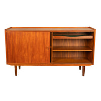 Mid Century Danish Modern 2 Door Teak Credenza Cabinet Jydsk Mobelindustri 1960