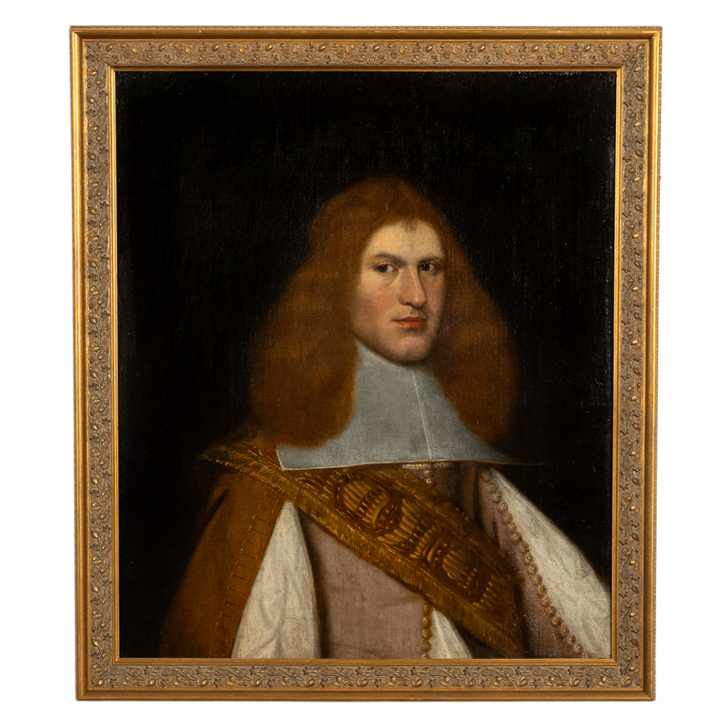 Antique 17th Century Dutch Old Master Oil Canvas Painting Portrait of a Nobleman by Gerard Ter Borch circa 1650