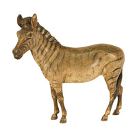 Antique Austrian Franz Bergman Cold Painted Bronze Zebra Quagga Sculpture Statue, 1900