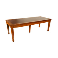Long Antique Oak Arts & Crafts Five Leg Library Conference Dining Table 1900