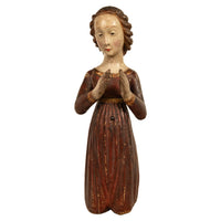 Antique Italian 15th Century Carved Wood Hand-Painted Madonna Statue Vecchietta 1460