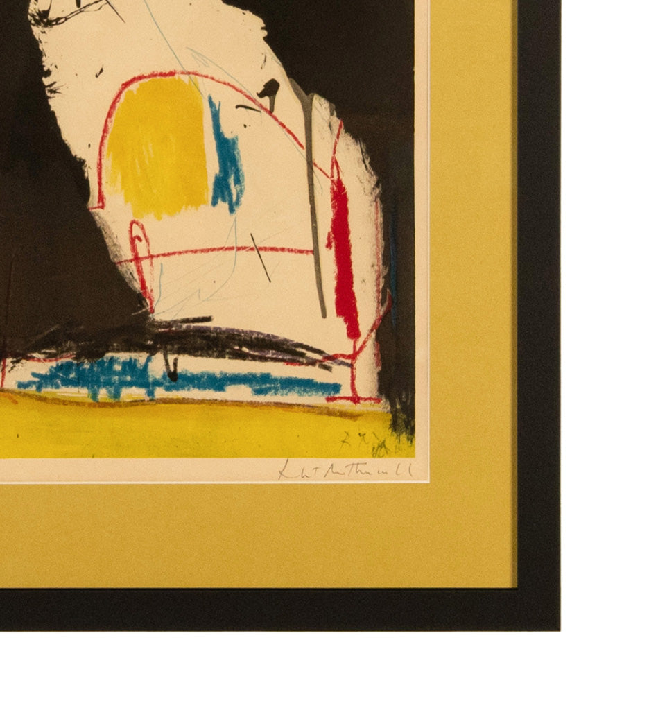 American Abstract Expressionist Color Pochoir "Capriccio" Signed Numbered 80/200 by Robert Motherwell,  1961